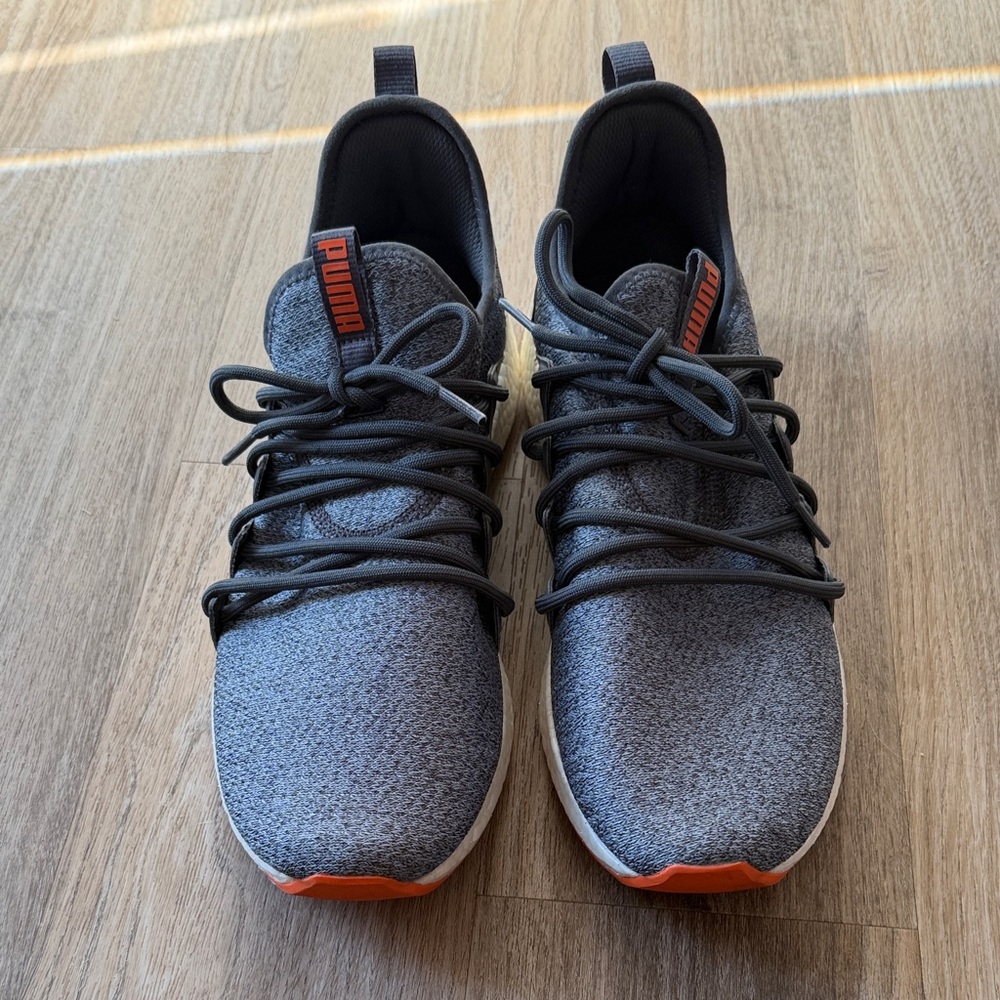 Puma Charcoal and Tangerine Athletic Shoes
